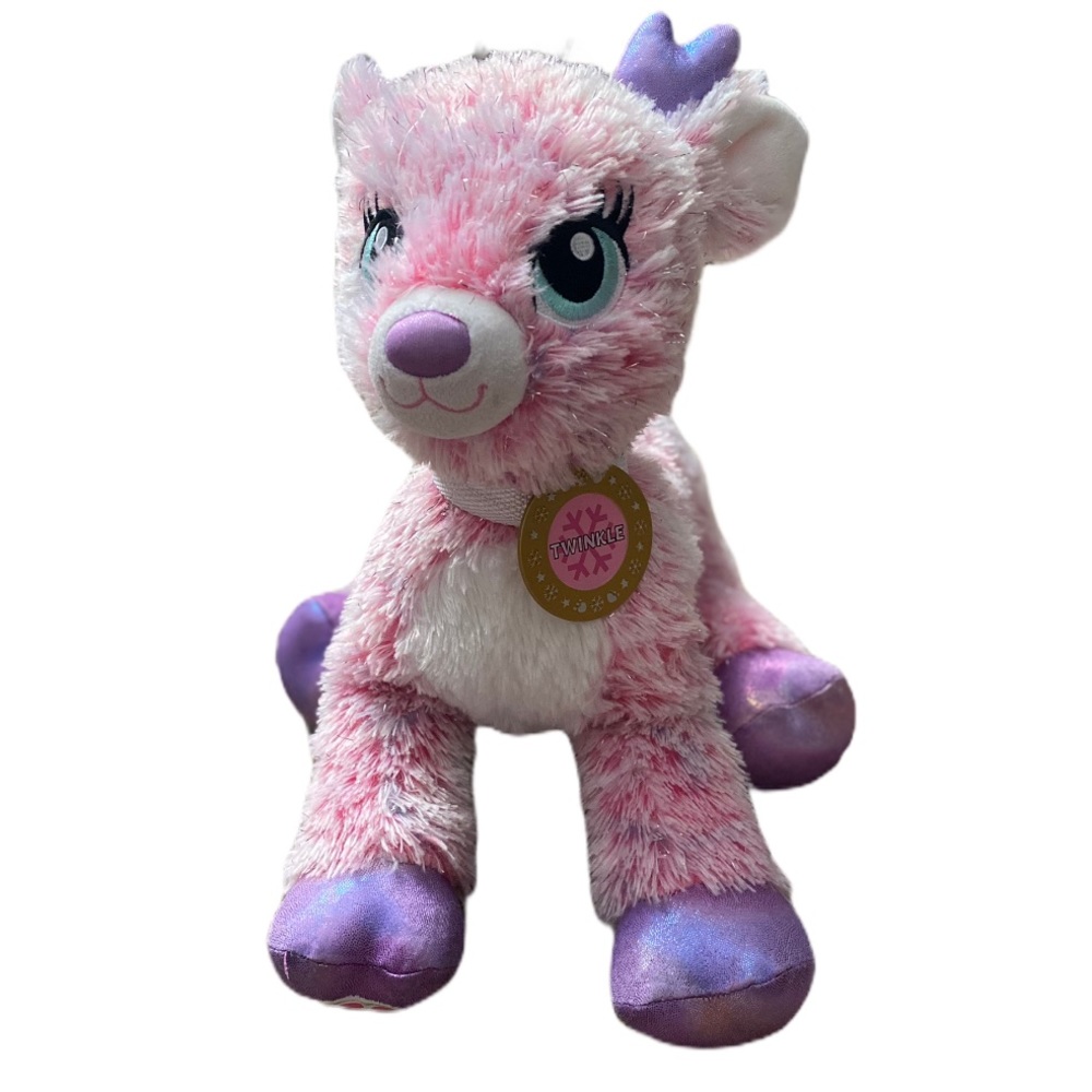 Build A Bear Twinkle Reindeer Pink & Purple Plush